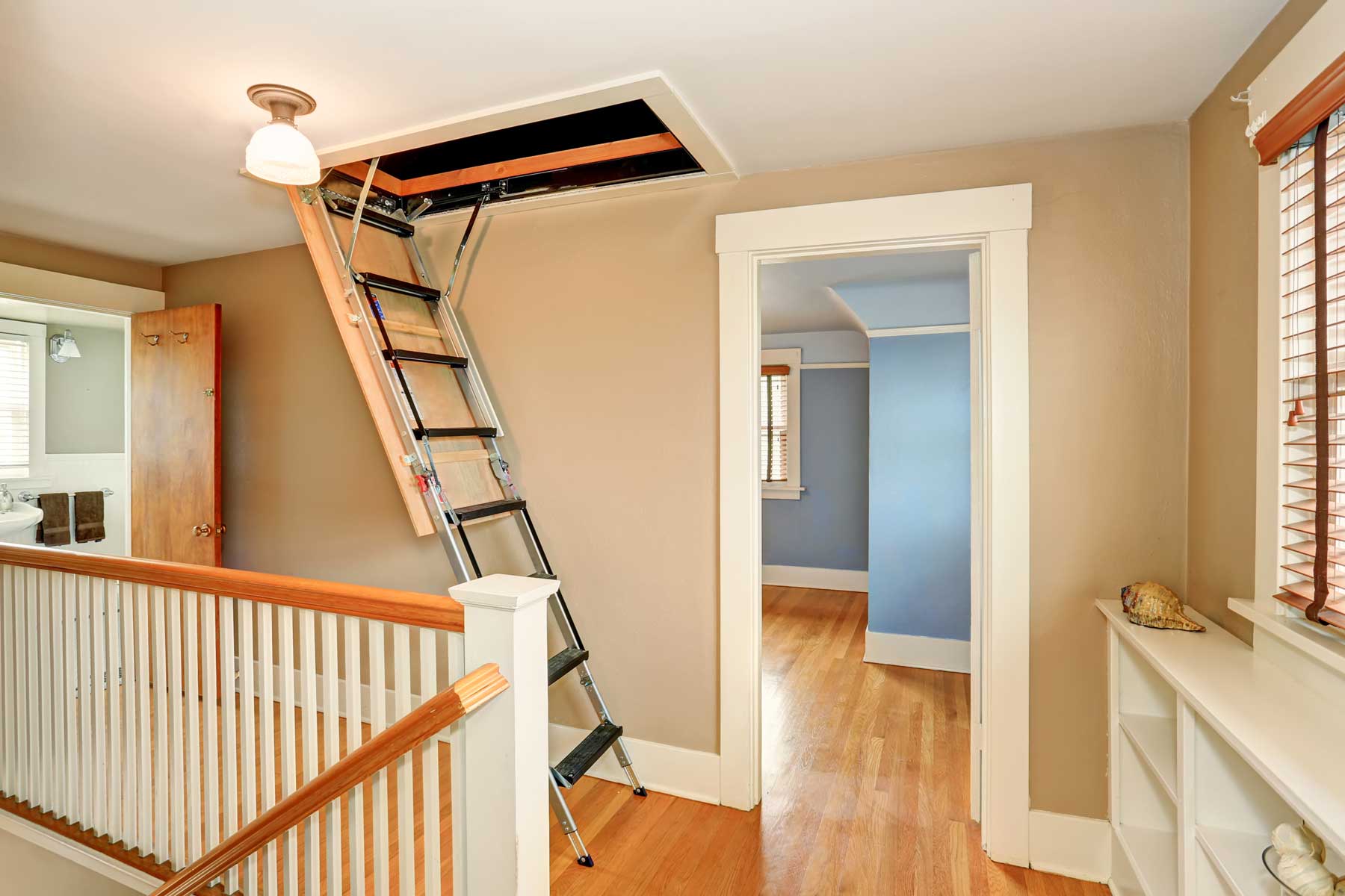 Photo of attic stairs